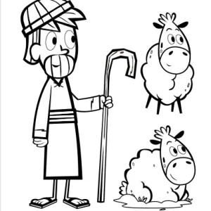 Shepherds Coloring Sheet